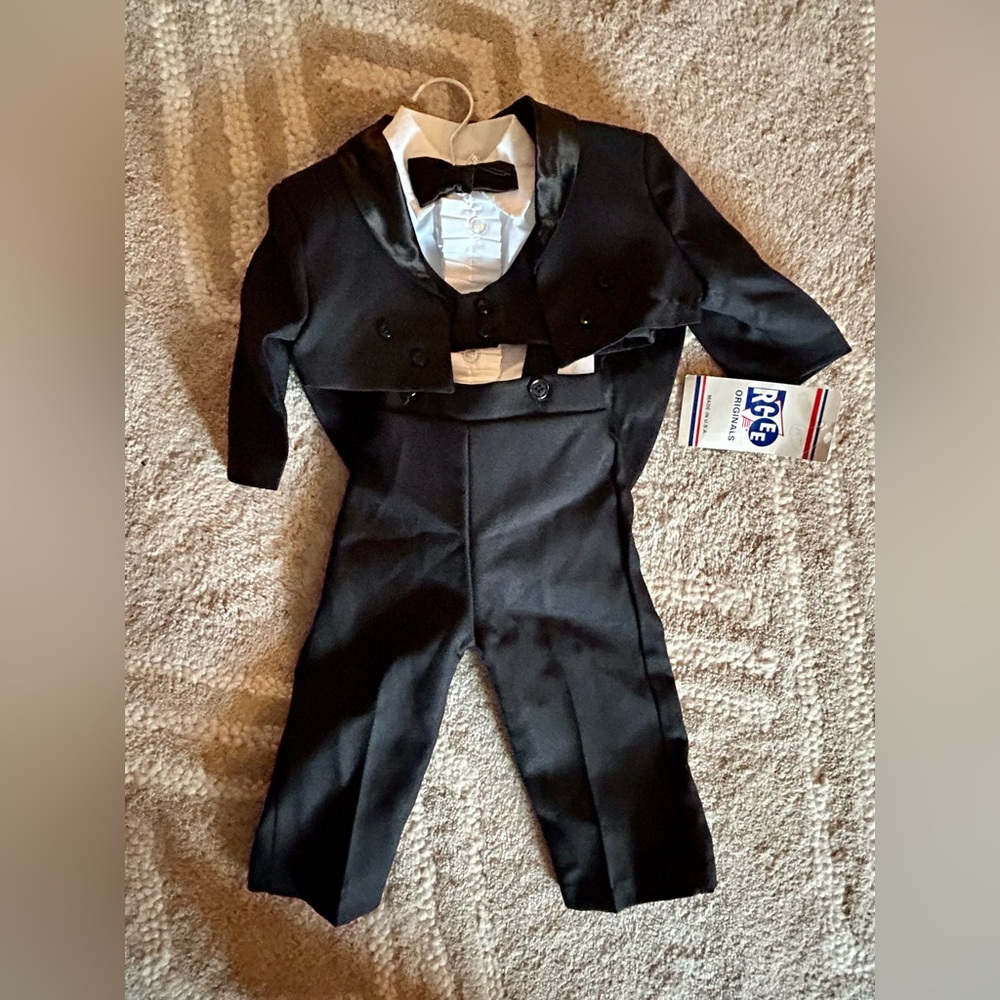 Vintage baby boy tuxedo/suit 12mo